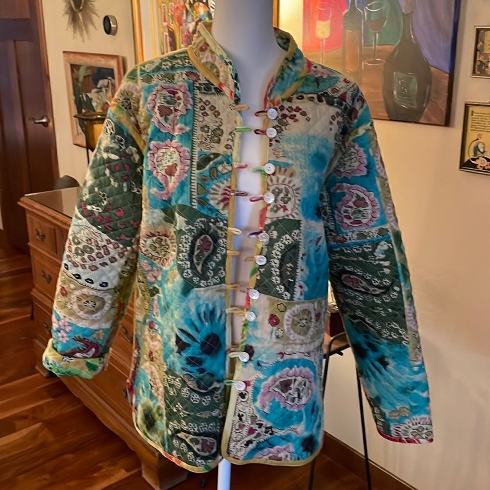 Tapestry Look Quilted Reversible Jacket